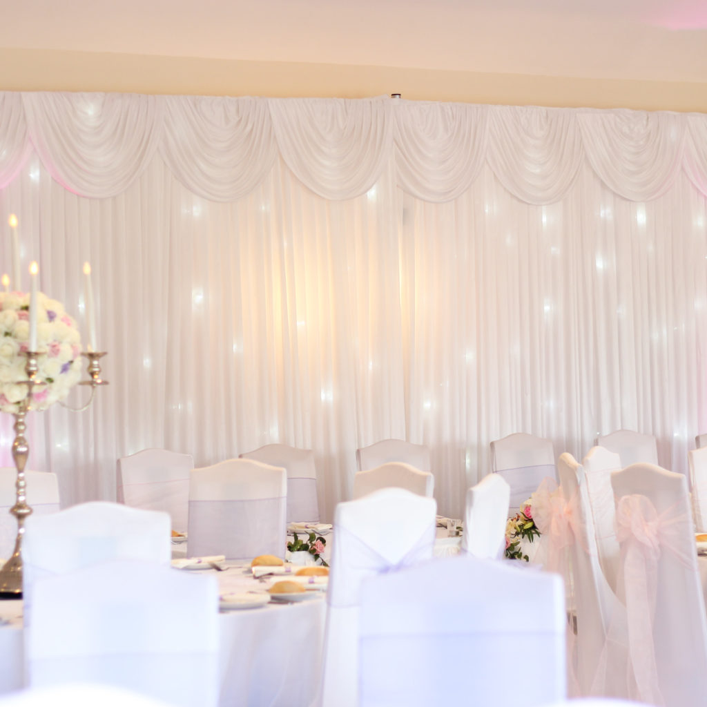 Illuminated Backdrop Wedding Decoration