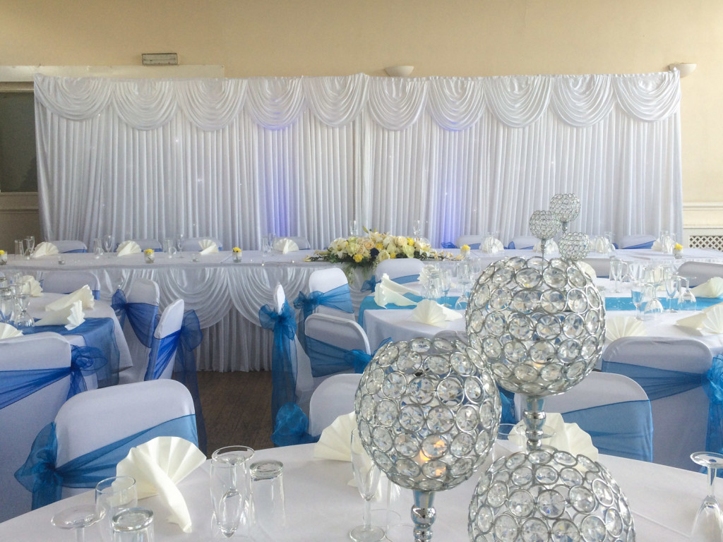White and Blue Wedding Decorations
