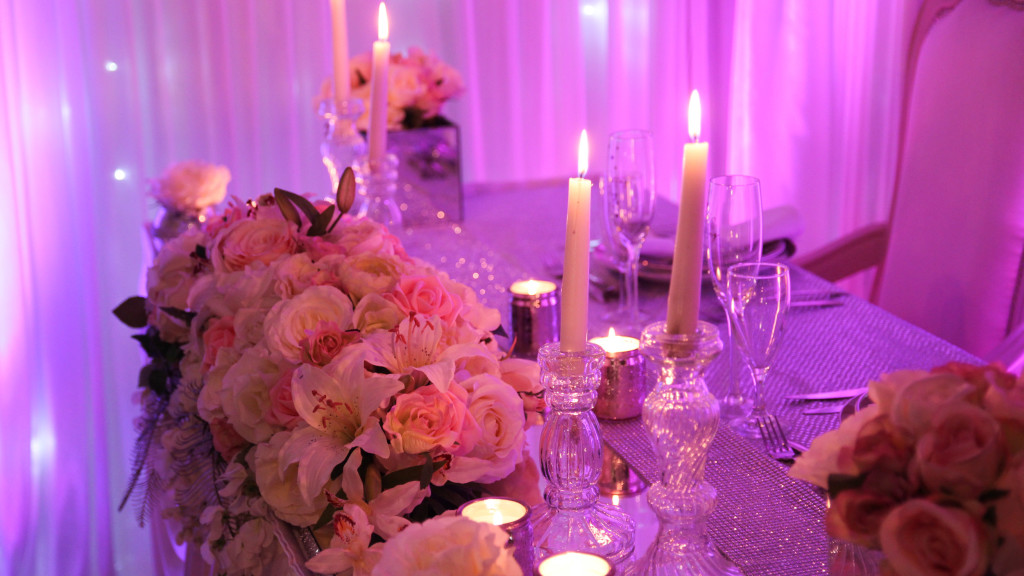 Purple LED Lighting Wedding