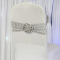 Stretch Silver Chair Band And Buckle
