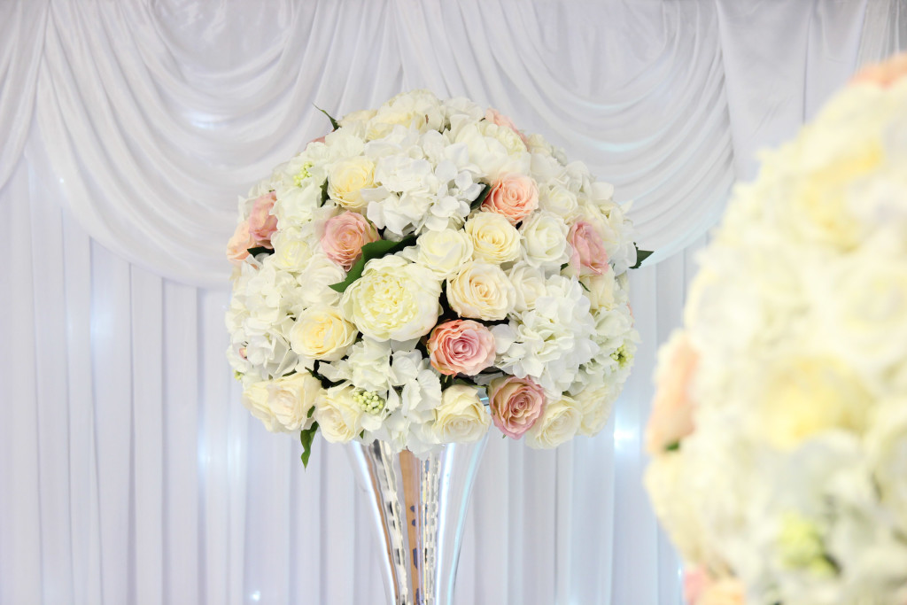White and Pink Rose Ball