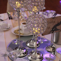 Crystal Globe Tea Light Holders