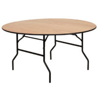 6ft Round Wooden Banquet Tables