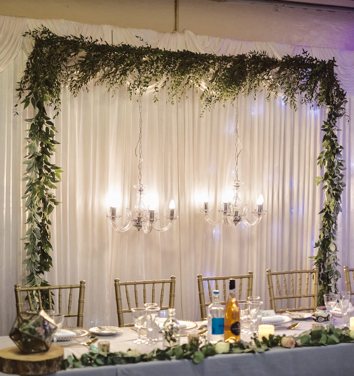 wedding frame and arch
